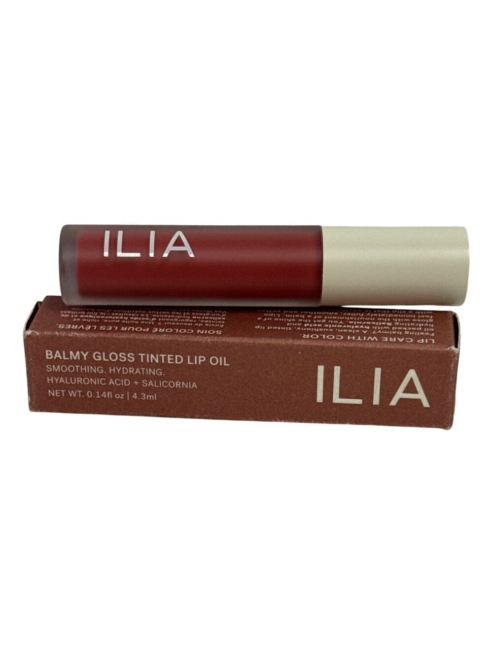 ILIA Balmy Gloss Tinted Lip Oil Saint 0.14 oz Full Size New In Box Hydrating